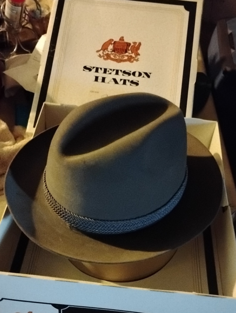 Stetson Key Club Imperial Olive Felt Fedora with Braided Band